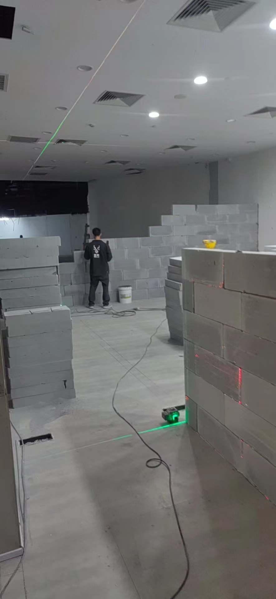 加气砖隔墙场景图